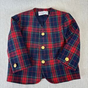 VINTAGE Lord and Taylor little‎ girls blazer, Tartan Plaid, size 2